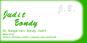 judit bondy business card